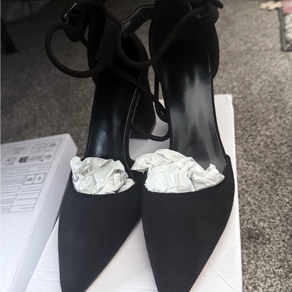 SHEIN Black Suede Heels